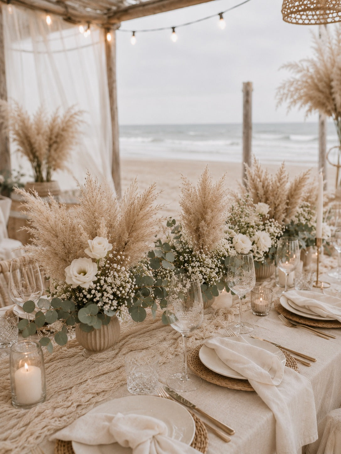 Boho bruiloft met pampas pluimen: inspiratie voor een stijlvolle trouwdag